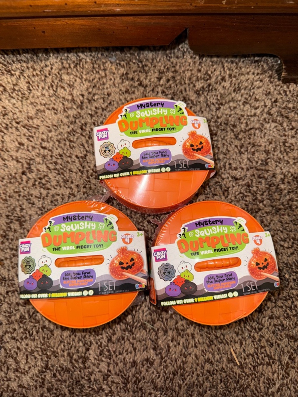 Set of 3 Series 4 Target Exclusive RMS Pumpkin Halloween Mystery Dumpling Sealed